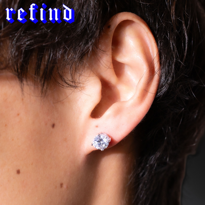 【即日発送】7.5mm Round Cut Pierce【Silver】