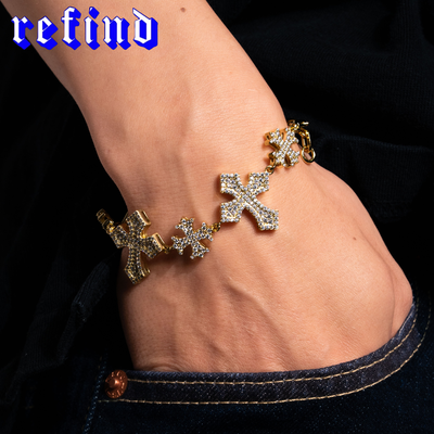 Cross Link Bracelet【Silver/Gold】