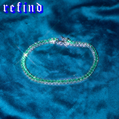 Lab Grown Green Sapphire Tennis Bracelet【Silver/Gold】