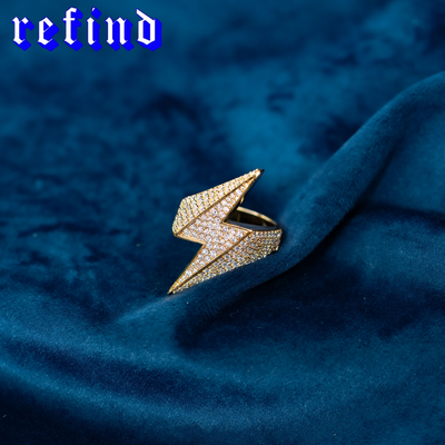 Lightning Design Ring【Silver/Gold】