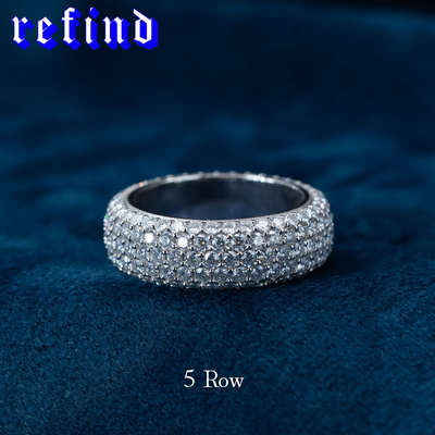 【5-Row】Pavé Ring【Silver/Gold】