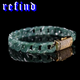 【12mm】Green Jade Bracelet【Silver/Gold】