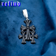 Black Jade Triple Cross Pendant【Silver/Gold】