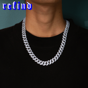 S925 Moissanite Iced Out Cuban Link Necklace 12mm