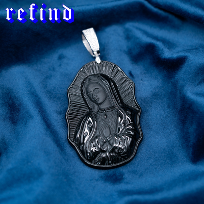 Black Jade Maria Pendant【Silver/Gold】