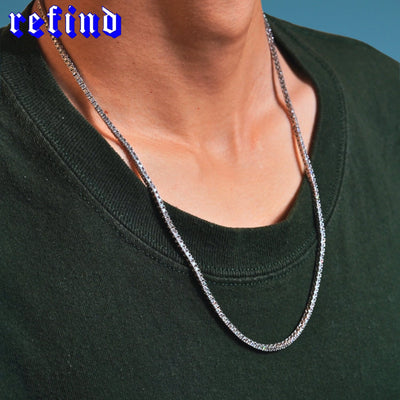 【2mm】Tennis Chain Necklace【Silver/Gold/Rose Gold】