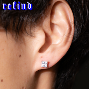 S925 Moissanite Princess Cut Stud Earrings 5mm