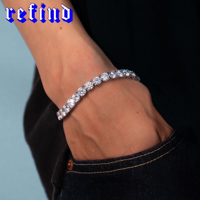 【6.5mm】Tennis Chain Bracelet【Silver/Gold/Rose Gold】