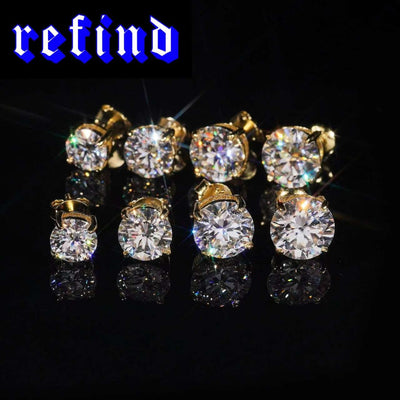 【4mm】Round Cut Pierce【Silver/Gold/Rose Gold】