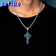 Green Jade Cross Pendant【Silver/Gold】