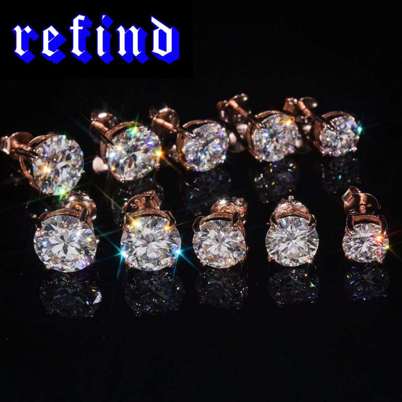 【4mm】Round Cut Pierce【Silver/Gold/Rose Gold】