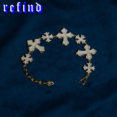 Cross Link Bracelet【Silver/Gold】