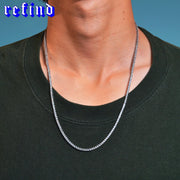 シルバー925 モアサナイト テニスネックレス 2mm
