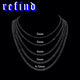 【5mm】Black Tennis Chain Necklace【Silver/Gold】