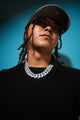 【20mm】Iced Out Cuban Link Necklace【Silver】