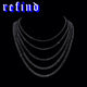 【5mm】Black Tennis Chain Necklace【Silver/Gold】