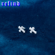 S925 Moissanite Cross Design Stud Earrings