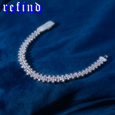 【8mm】Cross Design Bracelet【Silver】