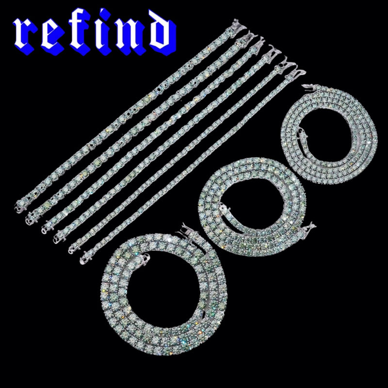 【5mm】Green Tennis Chain Bracelet【Silver/Gold】