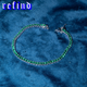 Lab Grown Green Sapphire Tennis Bracelet【Silver/Gold】