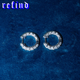 Iced Out Hoop Pierce【Silver/Gold】