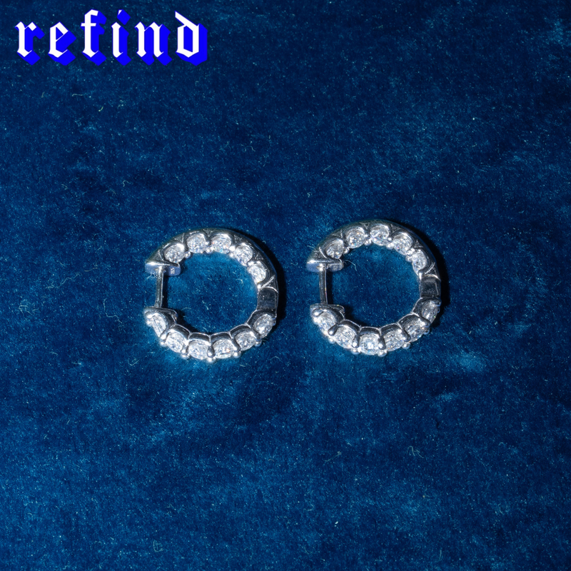 Iced Out Hoop Pierce【Silver/Gold】