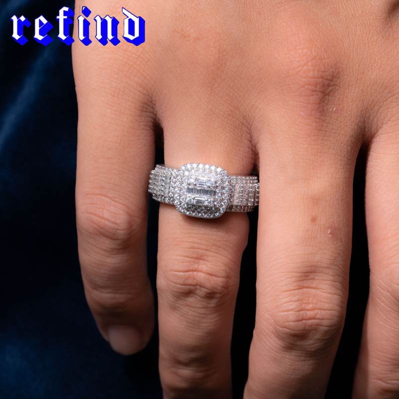 Baguette Line Ring【Silver/Gold】