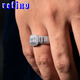 Baguette Line Ring【Silver/Gold】