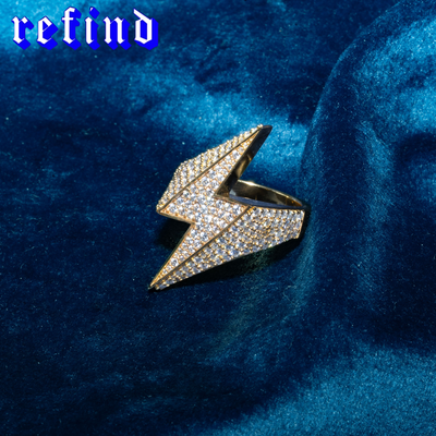 Lightning Design Ring【Silver/Gold】