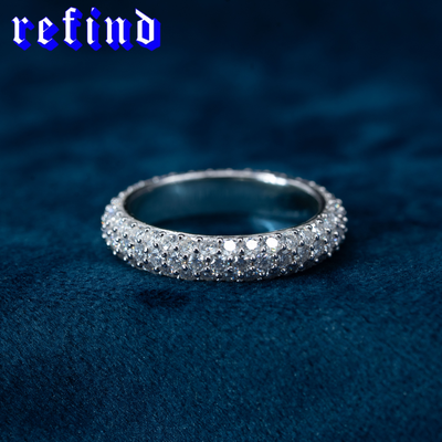 【3-Row】Pavé Ring【Silver/Gold】