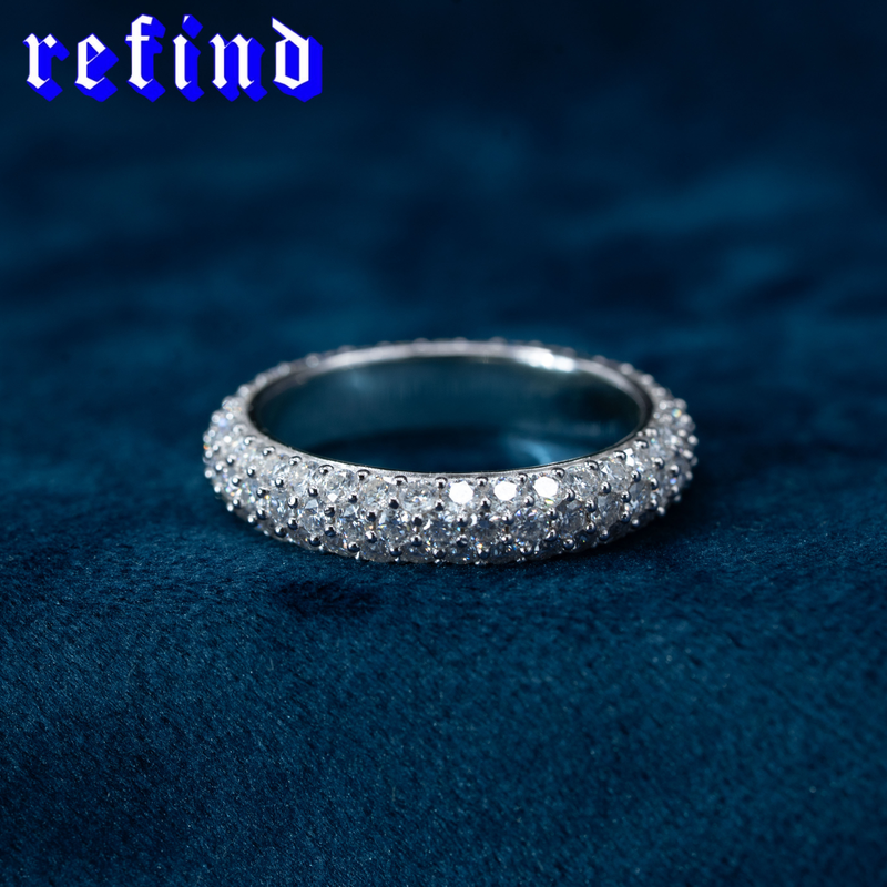 【3-Row】Pavé Ring【Silver/Gold】