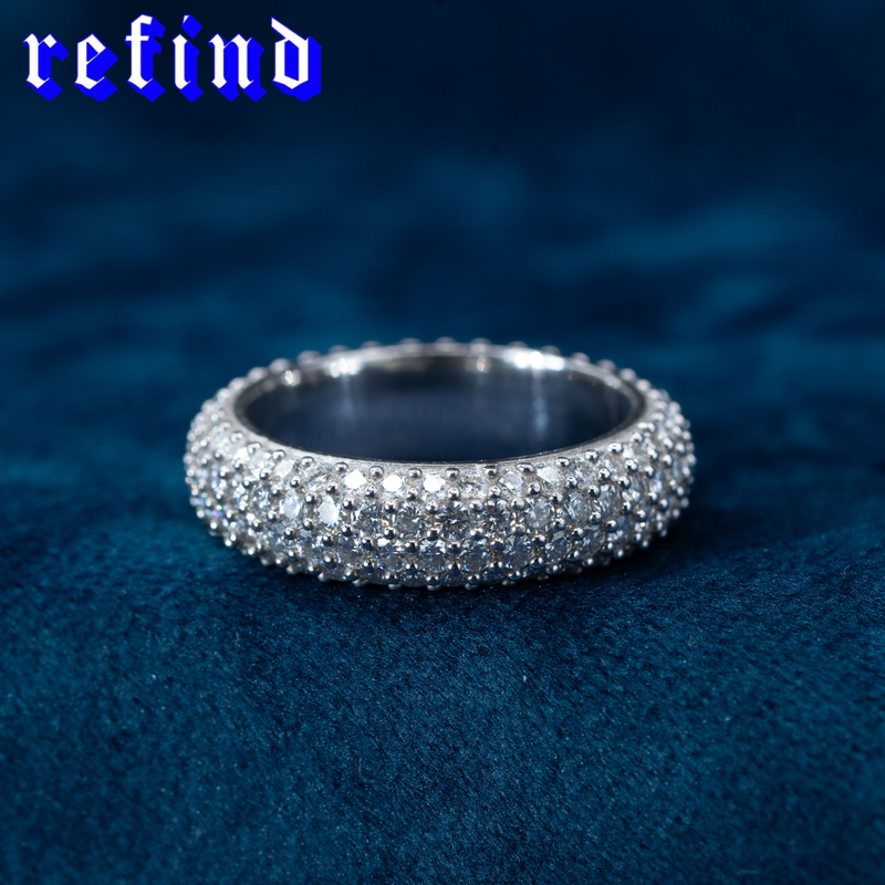 【4-Row】Pavé Ring【Silver/Gold】