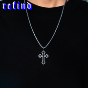 S925 Moissanite Hollow Cross Pendant