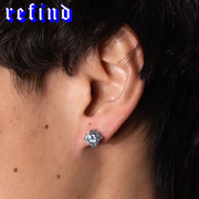 S925 Moissanite Round Cut Stud Earrings 8mm