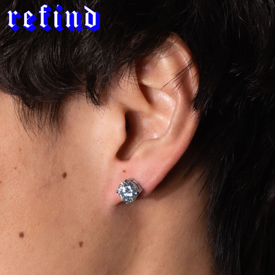 【8mm】Round Cut Pierce【Silver/Gold/Rose Gold】