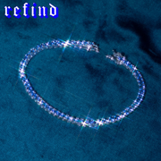 S925 Lab-Grown Sapphire Tennis Bracelet