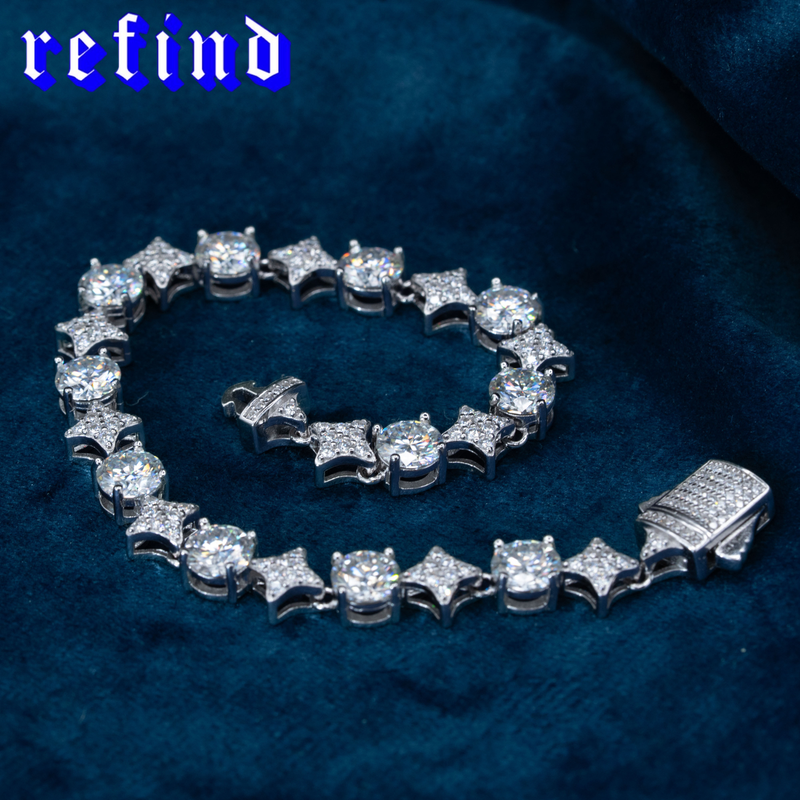 Star Link Tennis Bracelet【Silver】