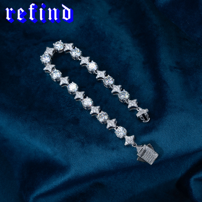 Star Link Tennis Bracelet【Silver】
