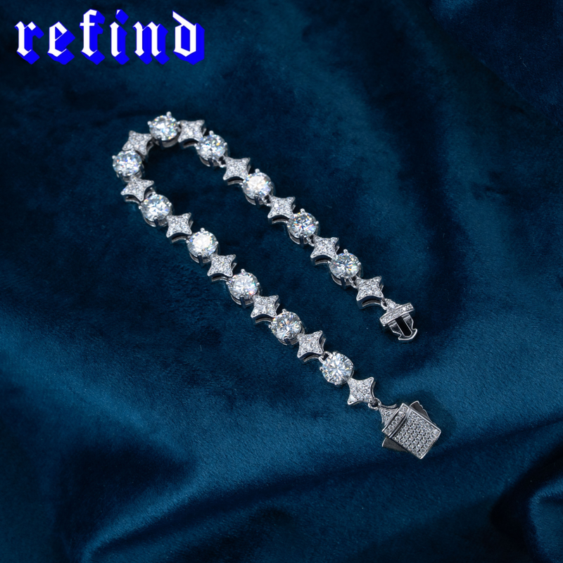 Star Link Tennis Bracelet【Silver】